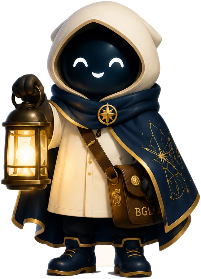 Lumi smiling warmly, lantern in hand.